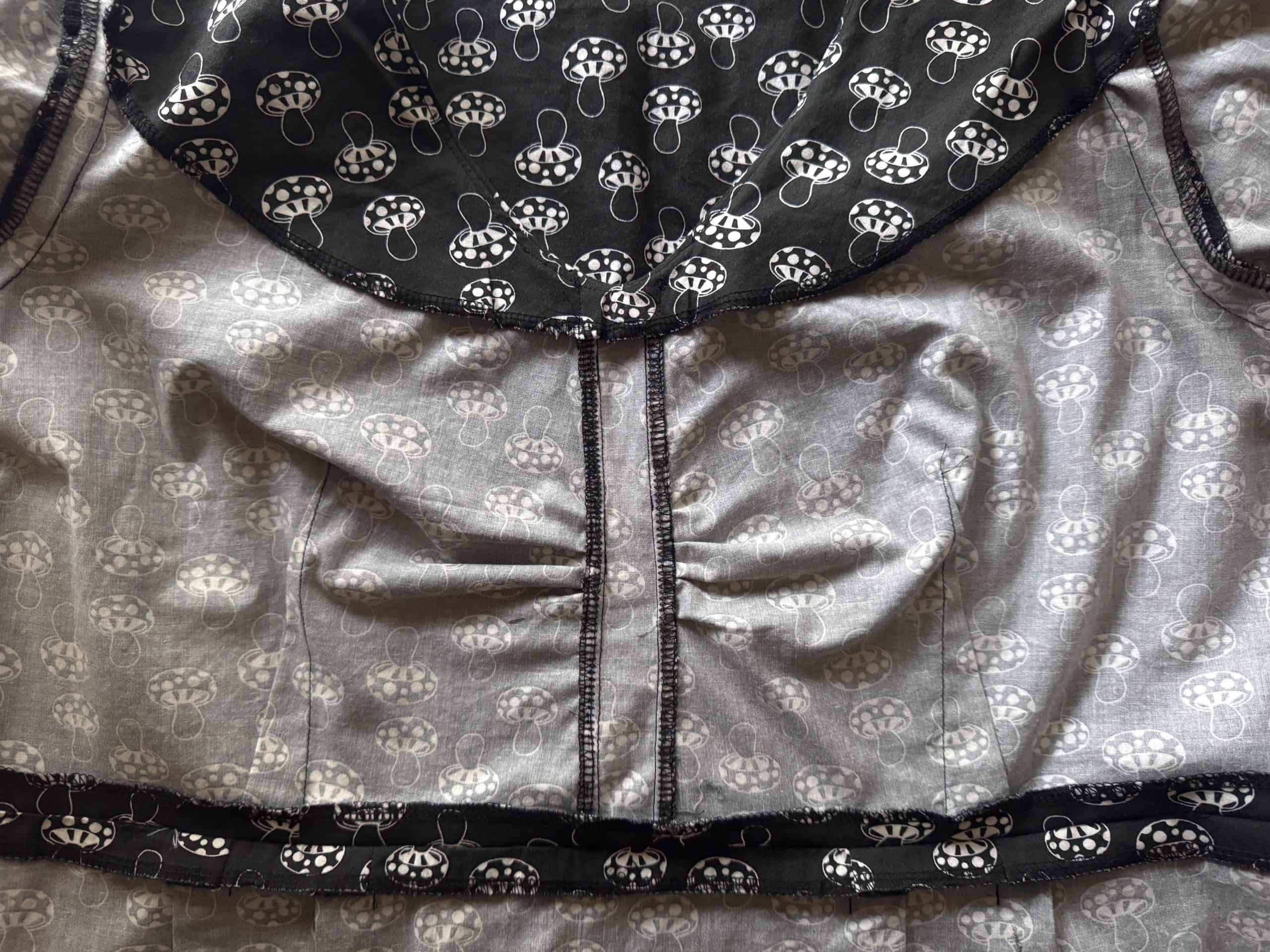  Detail view of the Sureau dress front facing